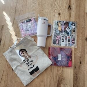 Stanley cup and Taylor merchandise set